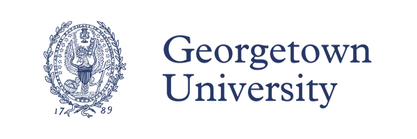 Logo for Georgetown University, showing the name of the school next to the seal.